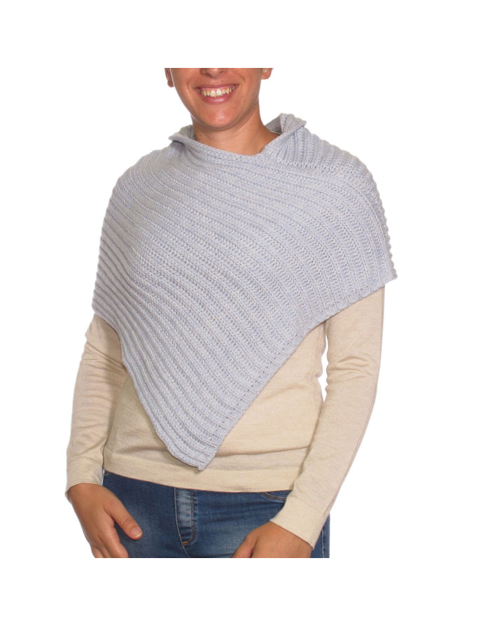 Poncho cashmere celeste Poncho cashmere celeste