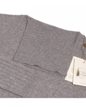 Maglia lupetto zip a righe di cashmere e lana