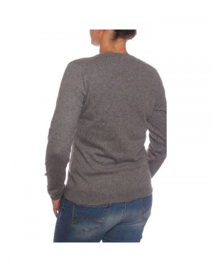 Pullover cashmere donna maglia v