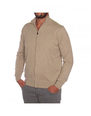 Cardigan cashmere con zip