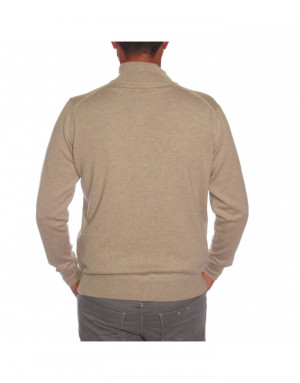 Cardigan cashmere con zip