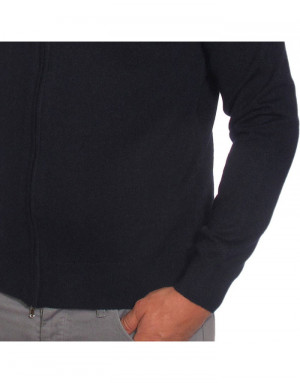 Cardigan cashmere con zip