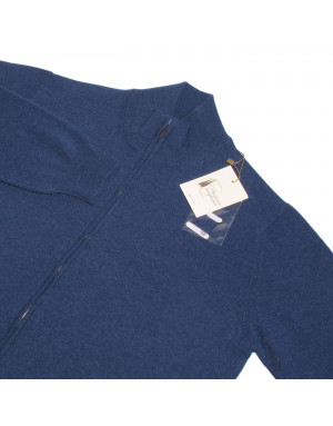 Cardigan cashmere con zip