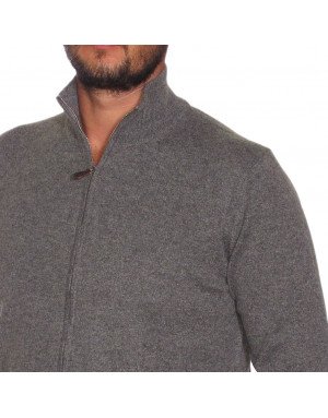 Cardigan cashmere con zip