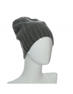 Cappello cashmere trecce e coste