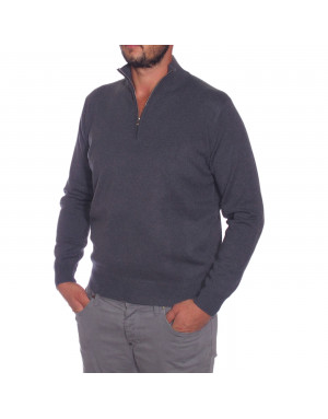 Lupetto zip uomo misto cashmere