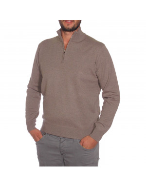 Lupetto zip cashmere, seta, lana per uomo