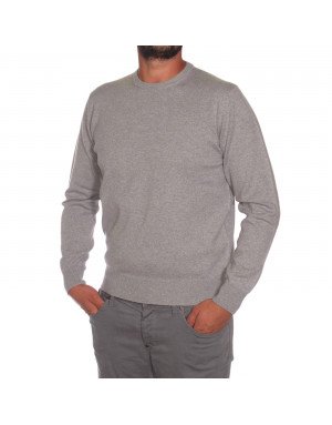 Maglia girocollo cashmere seta e lana per uomo