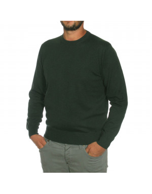 Maglia girocollo cashmere seta e lana per uomo