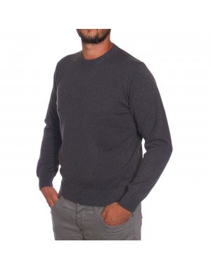 Maglia girocollo cashmere seta lana per uomo