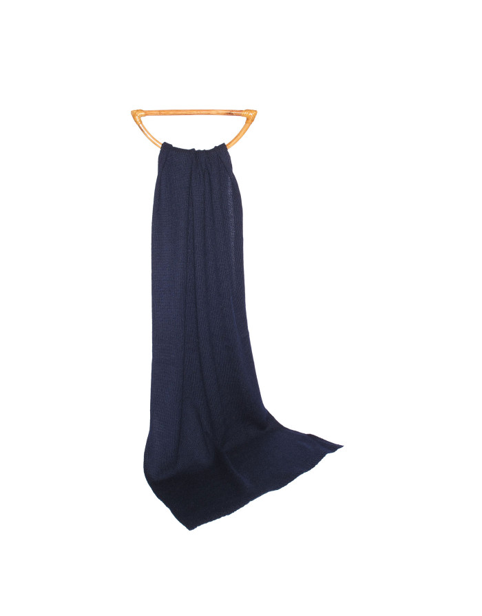 Sciarpa di puro cashmere colore blu