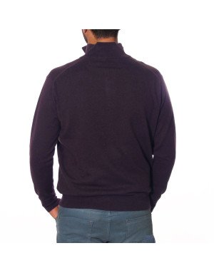 Maglia lupetto con zip cashmere