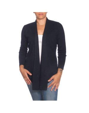 Cardigan giacca cashmere donna colore blu