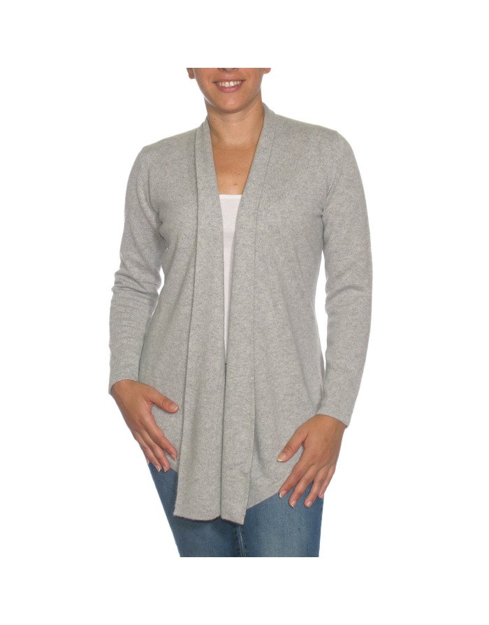 Cardigan giacca cashmere donna colore grigio