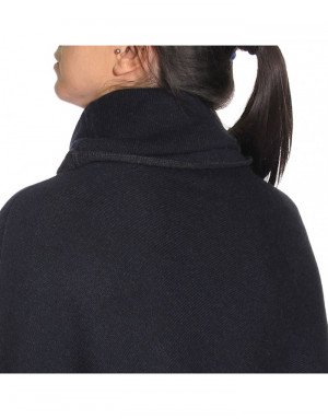 Poncho cashmere double-face