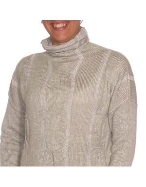 Maxipull cashmere lana e lurex