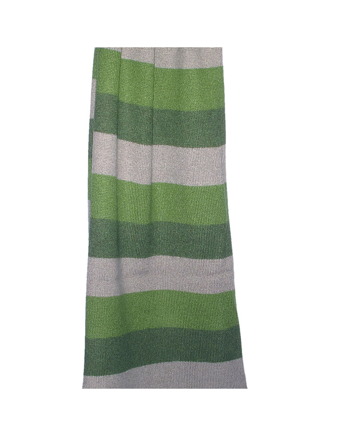 Sciarpa puro cashmere a righe, colori a scelta - Gori Maglieria