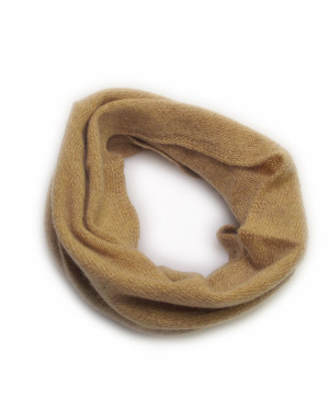 Scaldacollo sciarpa cashmere cammello
