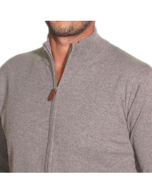 Cardigan cashmere con zip